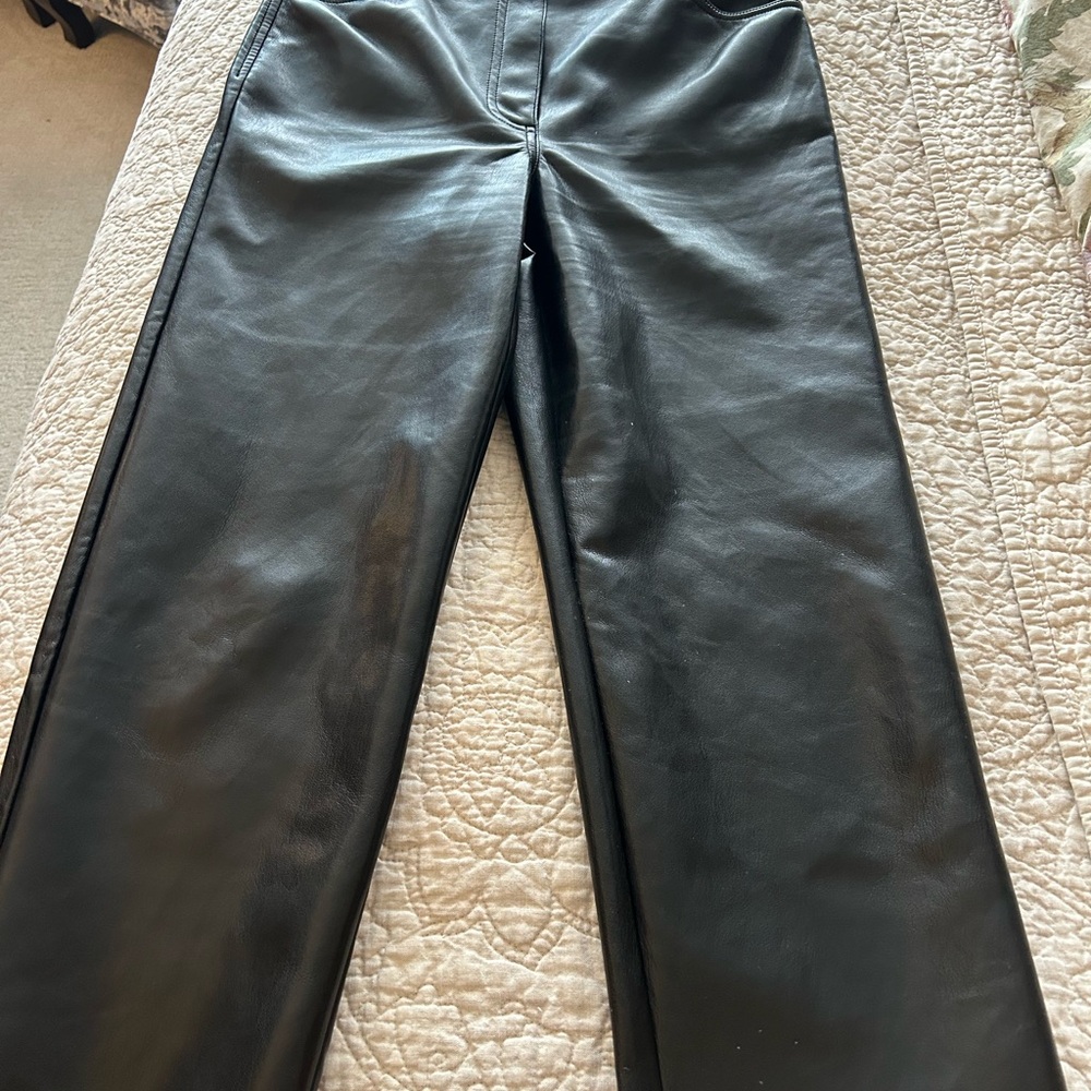 Aritzia vegan leather Melina Cropped Pant